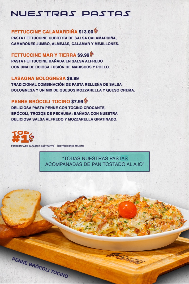 Penne Brócoli Tocino